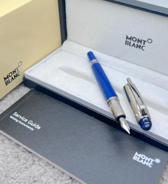 Mont Blanc Starwalker Resin Blue Fountain Pen first copy