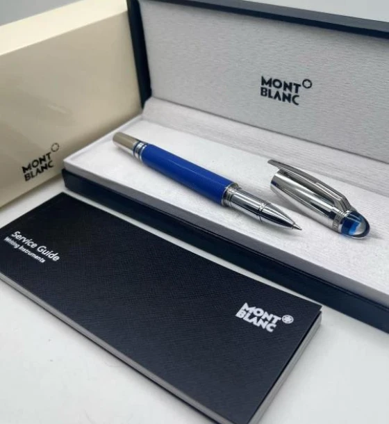 Mont Blanc Top Blue Roller Pen - 2 first copy