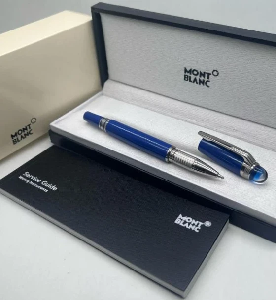 Mont Blanc Top Blue Roller Pen - 5 first copy