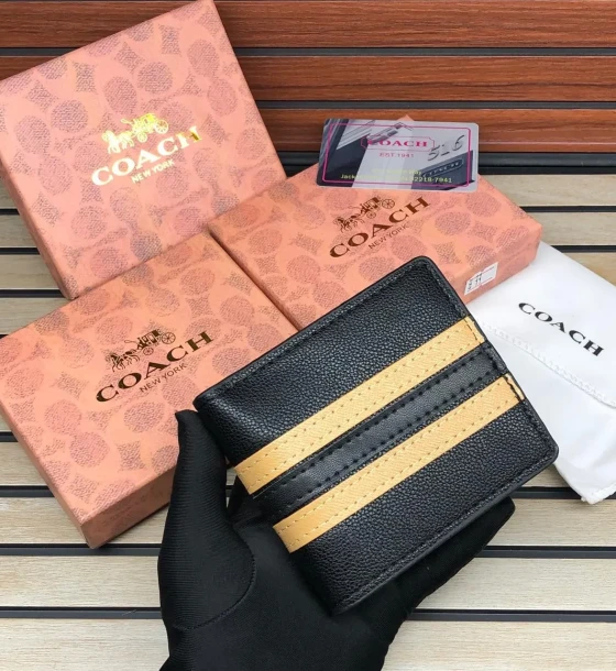 Coach Premium Quality Wallet - 3 first copy