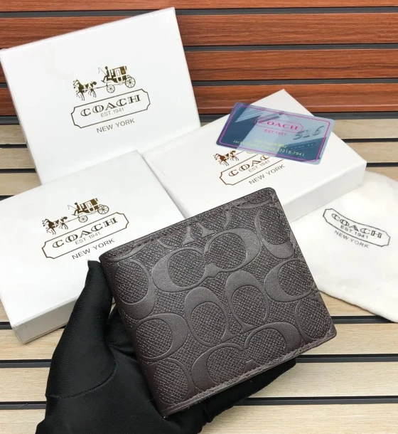 Coach Premium Quality Wallet - 6 first copy