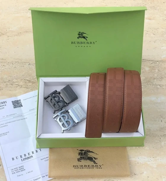 Burberry Two Buckle Set Belt first copy