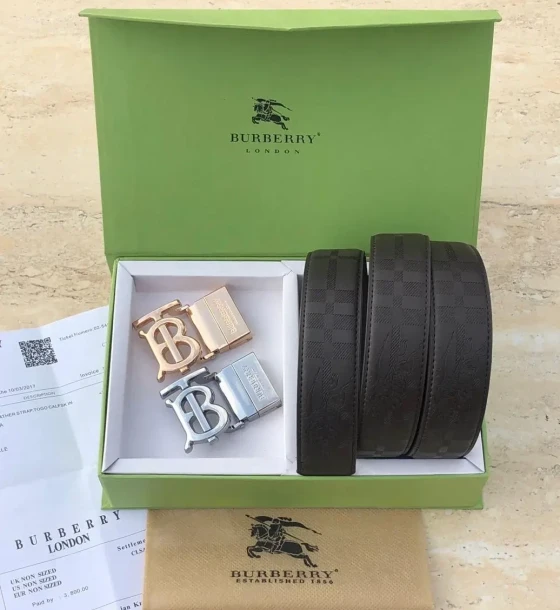 Burberry Two Buckle Set Belt first copy