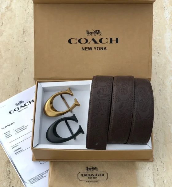 Coach Two Buckle Set Belt first copy