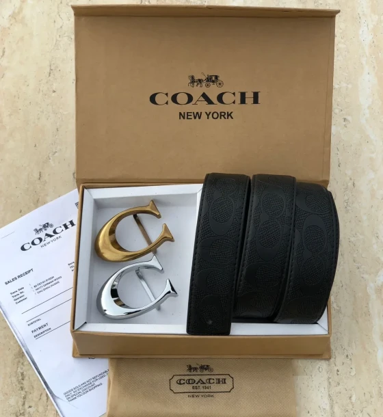 Coach Two Buckle Set Belt first copy