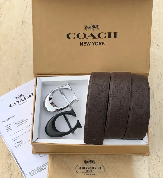 Coach Two Buckle Set Belt first copy
