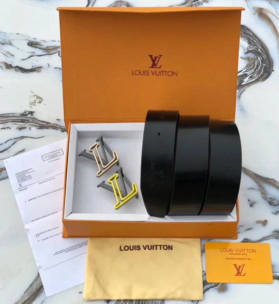 Louis Vuitton Two Buckle Set Belt first copy