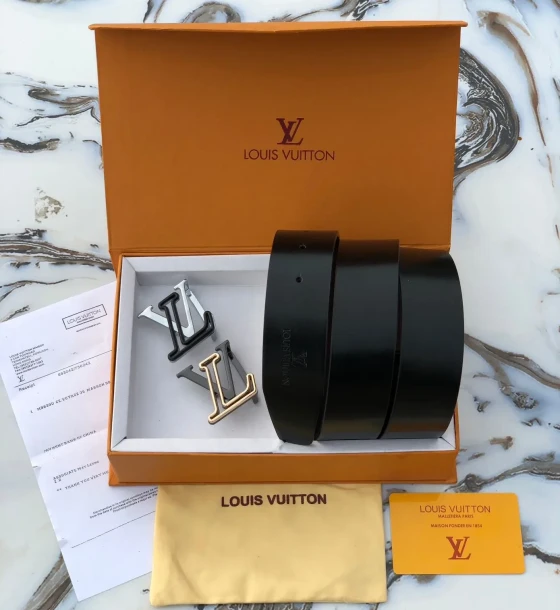 Louis Vuitton Two Buckle Set Belt first copy