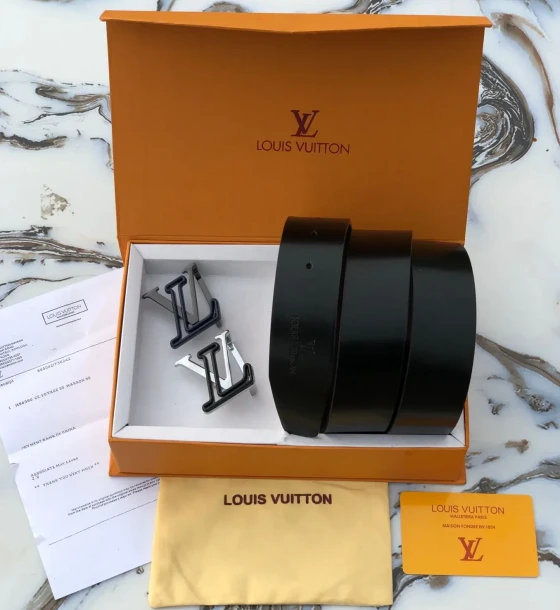 Louis Vuitton Two Buckle Set Belt first copy
