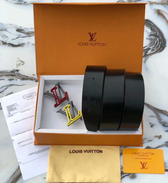 Louis Vuitton Two Buckle Set Belt first copy