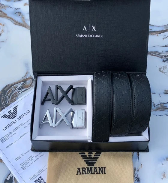 Armani Two Buckle Set Belt first copy