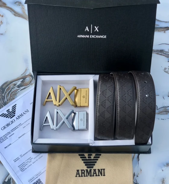 Armani Two Buckle Set Belt first copy