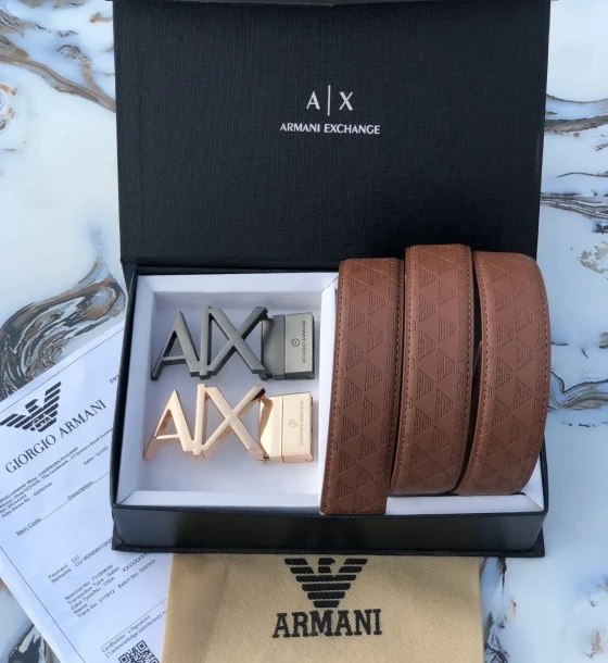 Armani Two Buckle Set Belt first copy
