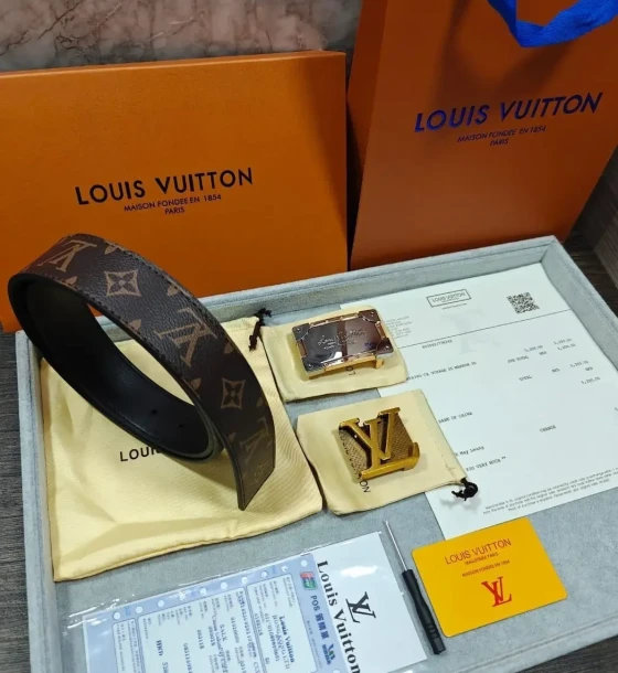 Louis Vuitton Two Buckle Combo Reversible Belt first copy