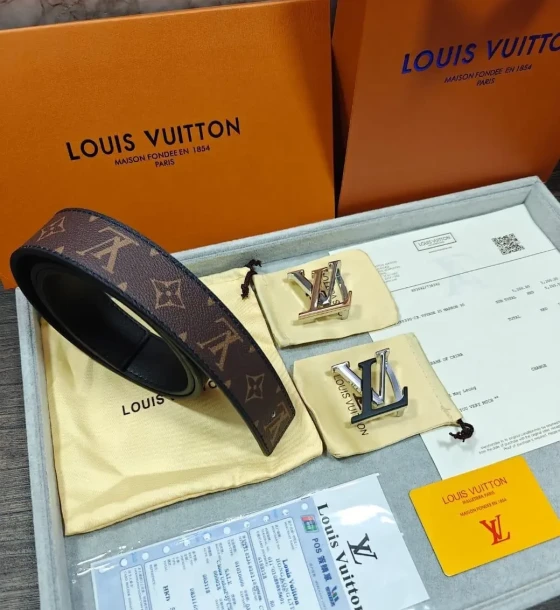 Louis Vuitton Two Buckle Combo Reversible Belt first copy