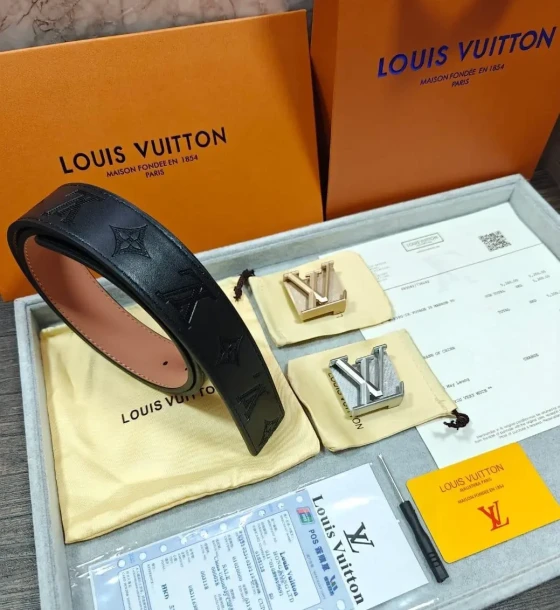 Louis Vuitton Two Buckle Combo Reversible Belt first copy