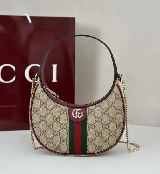 Gucci Ophidia Wine Small Shoulder Bag (With Box) first copy