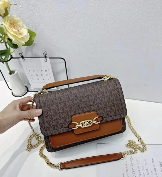 Michael Kors Brown Heather Shoulder Bag (With Box) first copy