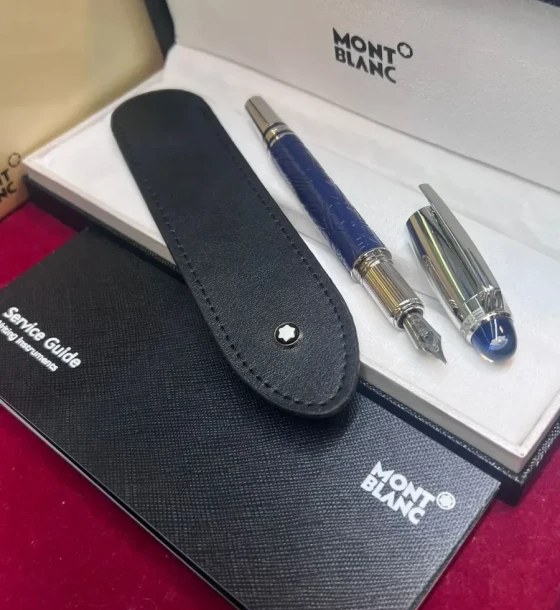 Mont Blanc MB Starwalker Space Blue Resin Fountain Pen first copy