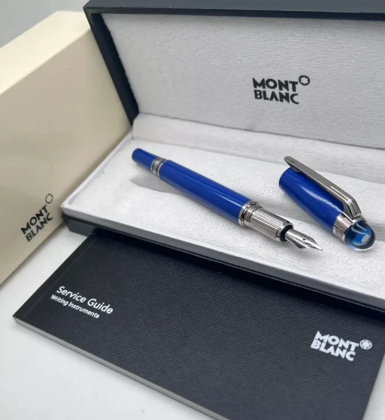 Mont Blanc MB Top Blue Edition Fountain Pen - 4 first copy