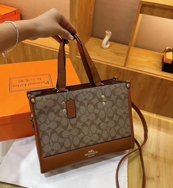 Coach Dempsey Carryall In Signature Bag first copy