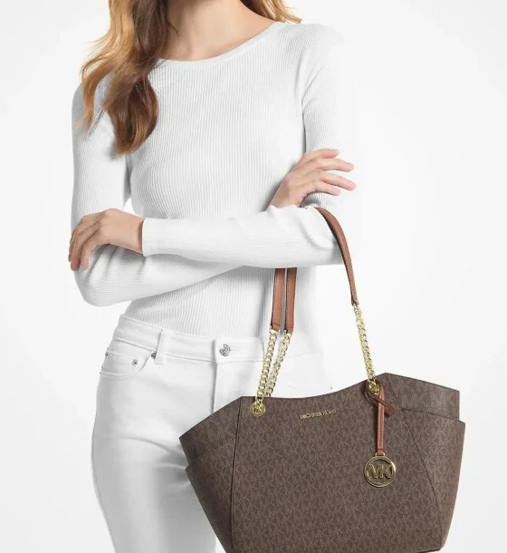 Michael Kors Jet Set Large Logo Shoulder Bag first copy