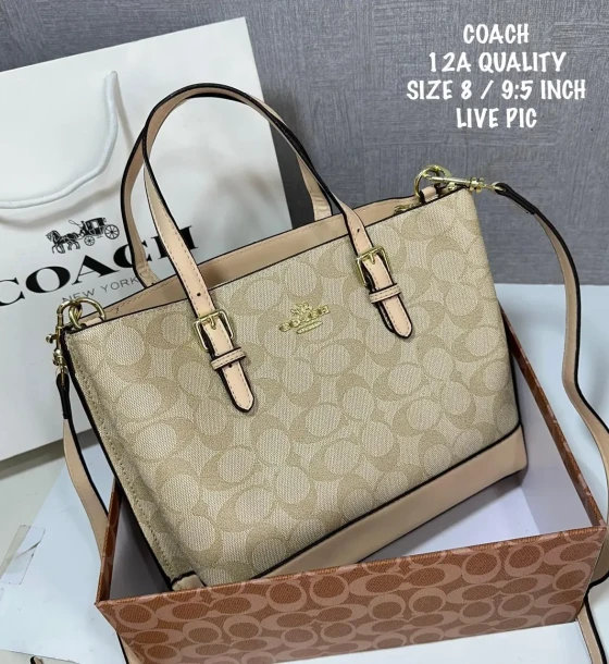 Michael Kors Mollie Tote 25 In Signature Chambray Bag first copy