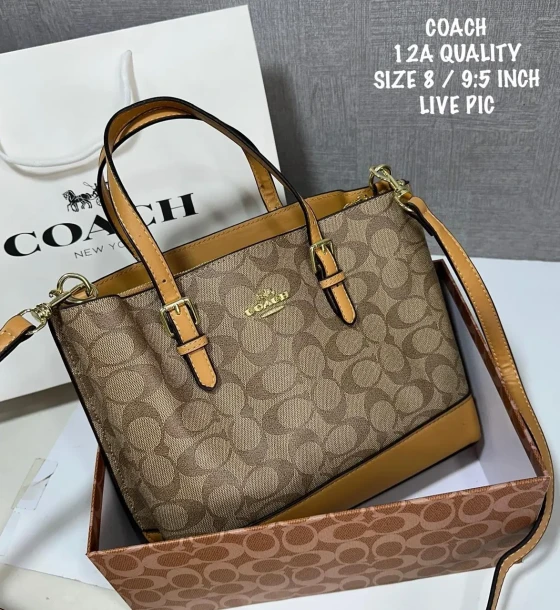 Michael Kors Mollie Tote 25 In Signature Chambray Bag first copy