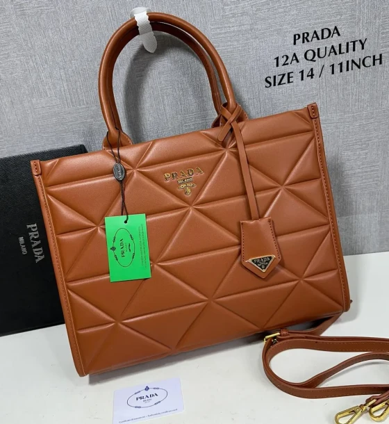 Prada Diamond Cut Tote Bag first copy