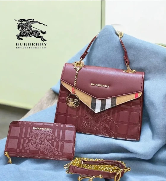 Burberry Sling Bag With Pouch first copy