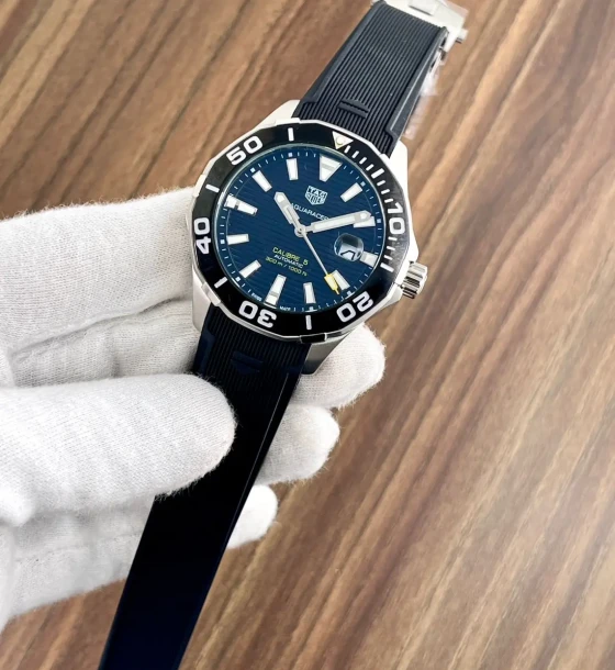 Tag Heuer Aquaracer Calibre 5 Black Rubber Strap Swiss Watch first copy