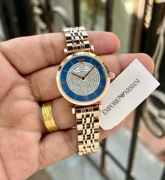 Armani Diamonds Zoom Face Womens Watch first copy