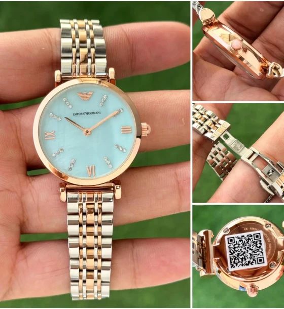 Armani Diamonds Zoom Face Womens Watch first copy