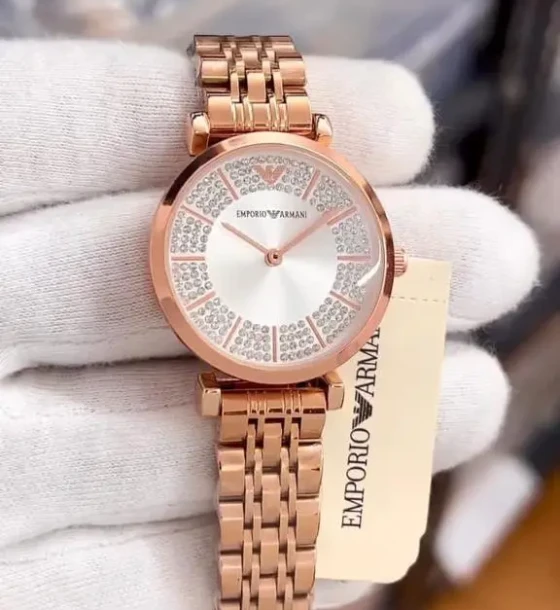 Armani Diamonds Zoom Face Womens Watch first copy