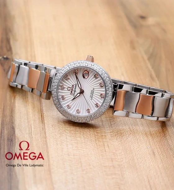 Omega OMY LADYMATIC DIAMOND WATCH first copy
