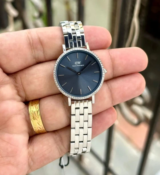 DW PETITE LUMINE BEZEL 5-LINK MELROSE & SILVER first copy