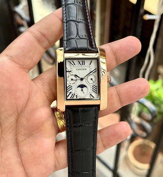 Cartier Tank Moonphase - Quartz Movement Watch first copy