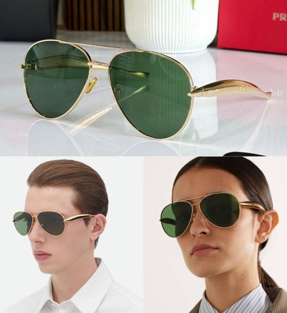 Prada PR82 AVIATOR UNISEX SUNGLASSES first copy