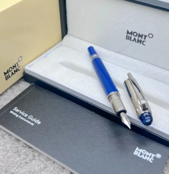 Mont Blanc Starwalker Resin Blue Fountain Pen first copy