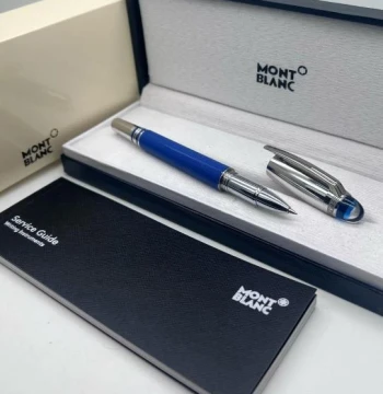 Mont Blanc Top Blue Roller Pen - 2 first copy
