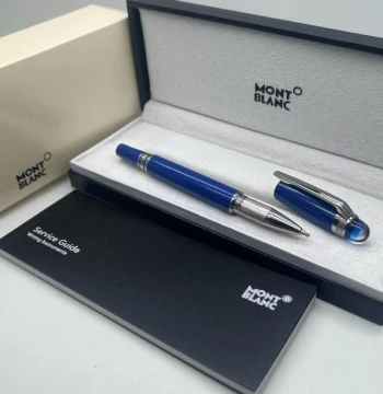 Mont Blanc Top Blue Roller Pen - 5 first copy