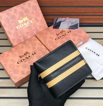 Coach Premium Quality Wallet - 3 first copy