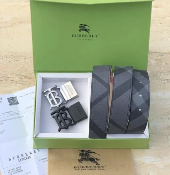Burberry Two Buckle Set Belt first copy