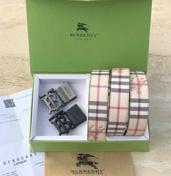 Burberry Two Buckle Set Belt first copy