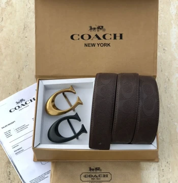Coach Two Buckle Set Belt first copy