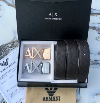 Armani Two Buckle Set Belt first copy