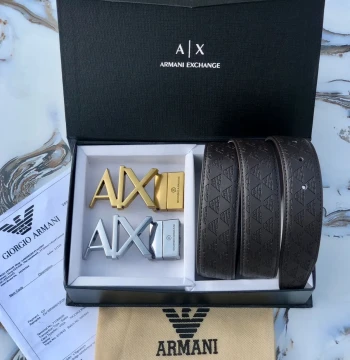 Armani Two Buckle Set Belt first copy