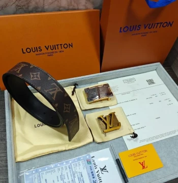 Louis Vuitton Two Buckle Combo Reversible Belt first copy