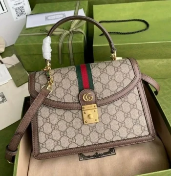 Gucci GG Ophidia Web Top Handle Bag (With Box) first copy