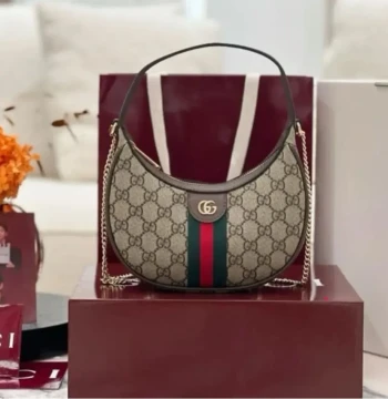 Gucci Ophidia Khaki Small Shoulder Bag (With Box) first copy